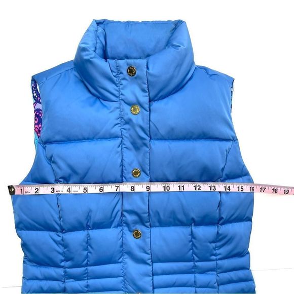 Lilly Pulitzer Isabelle Puffer Vest Blue Size XS - Picture 11 of 14